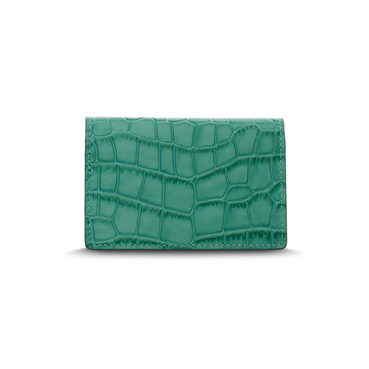 Leather cardholder with iconic rocking horse