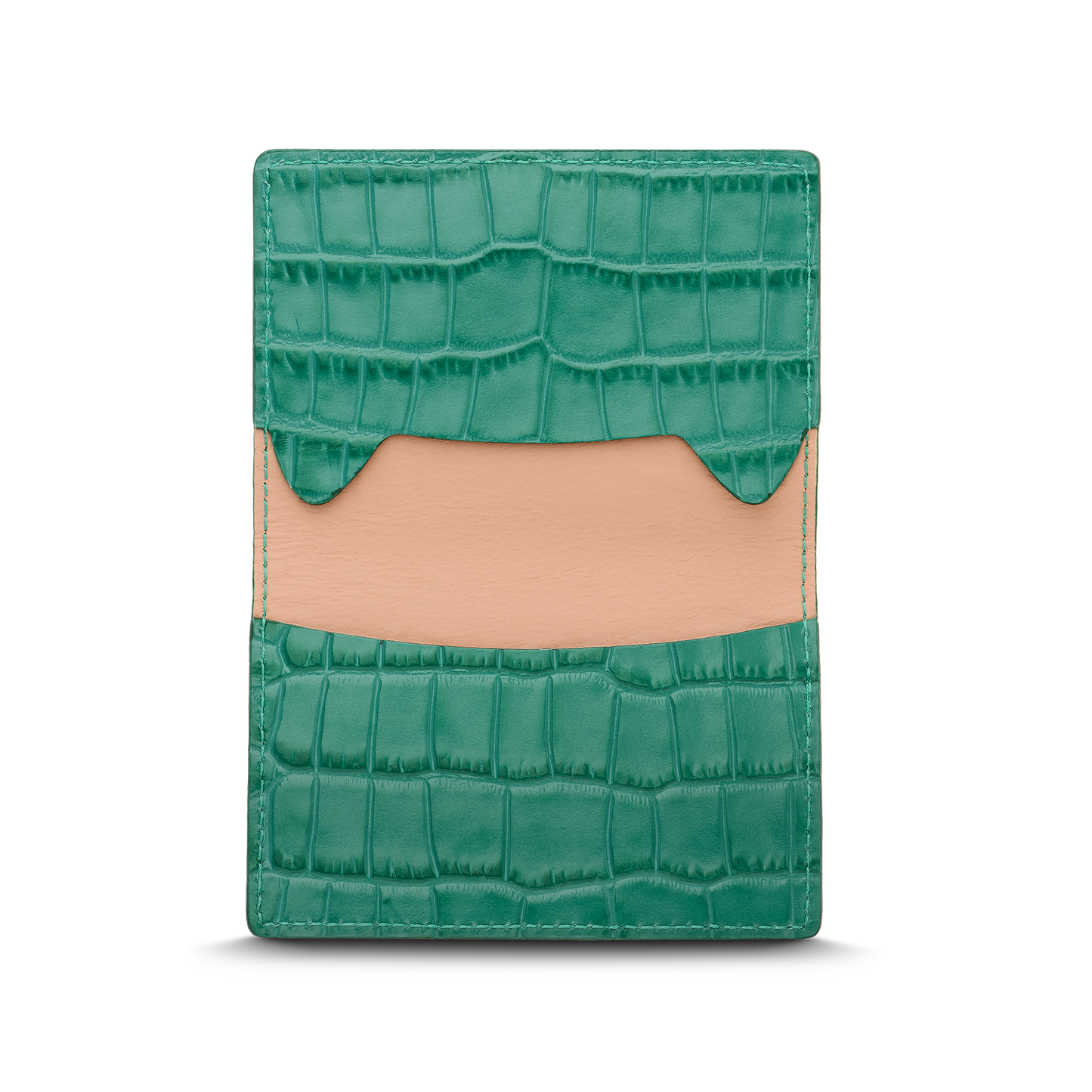 Leather cardholder with iconic rocking horse