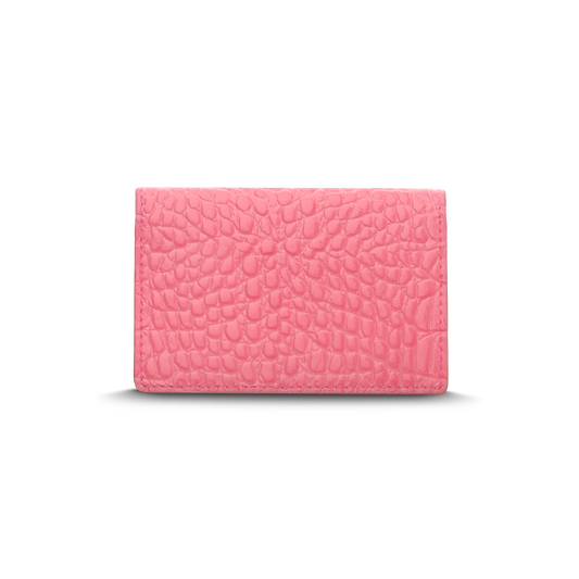 Leather cardholder with iconic rocking horse