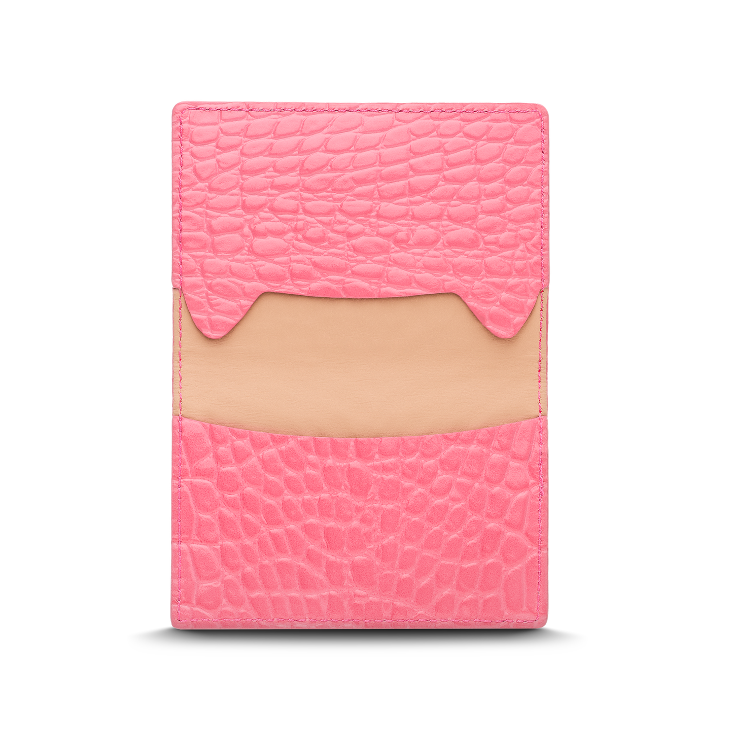 Leather cardholder with iconic rocking horse
