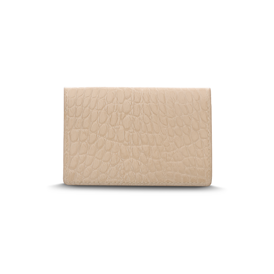 Leather cardholder with iconic rocking horse