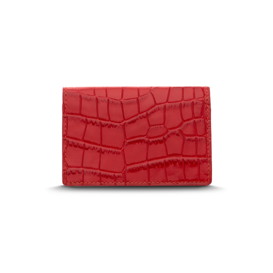 Leather cardholder with iconic rocking horse