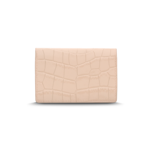 Leather cardholder with iconic rocking horse