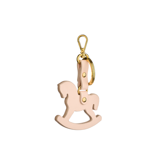 Leather keychain in Ulyana Sergeenko’s iconic rocking horse shape