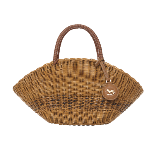 Basket bag with a charm