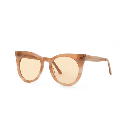 Sunglasses in a soft cat-eye shape
