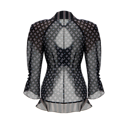Silk blouse with a signature print