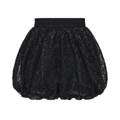 Cotton shorts with floral embroidery