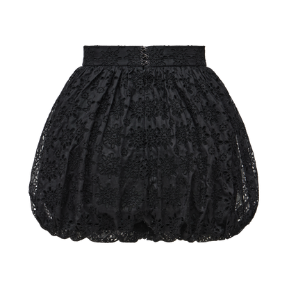 Cotton shorts with floral embroidery