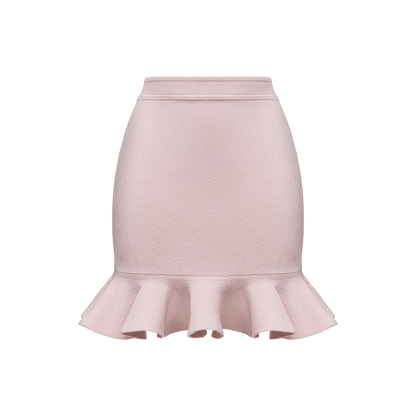 Mini skirt with voluminous flounces