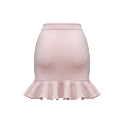 Mini skirt with voluminous flounces