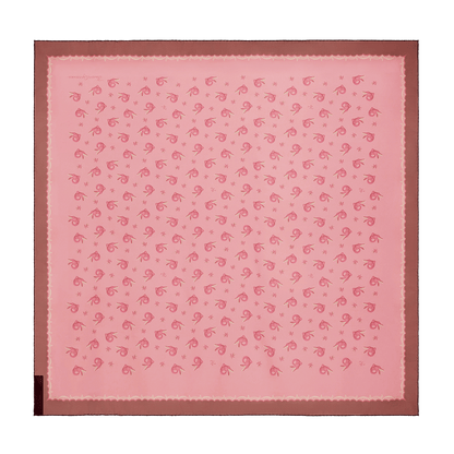 Silk scarf with a signature print