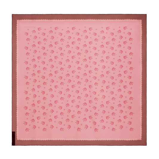 Silk scarf with a signature print