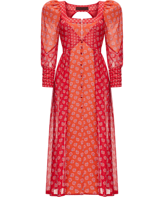 Cotton dress in signature floral print