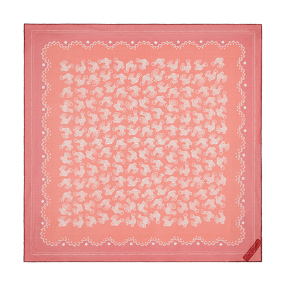 Silk scarf with signature animal print