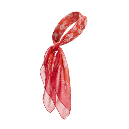 Silk scarf with signature animal print