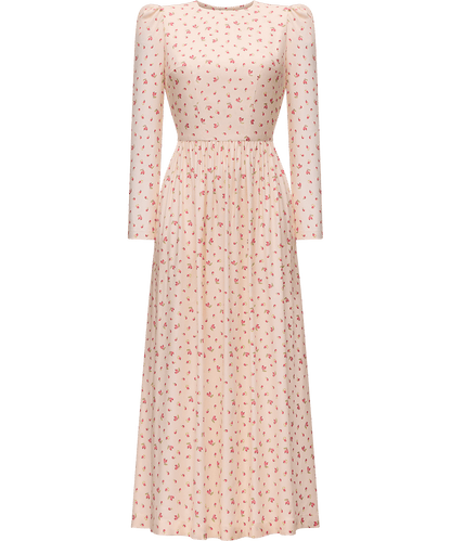 Viscose dress with a signature floral print