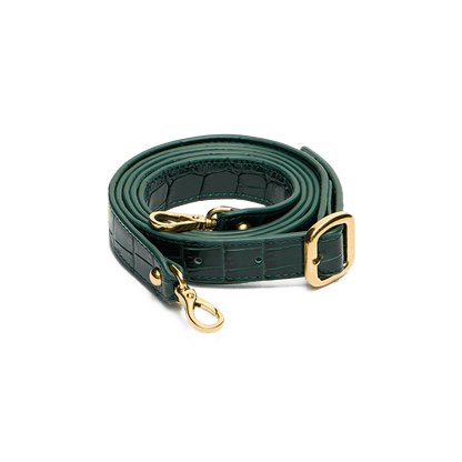 Leather satchel with a signature clasp