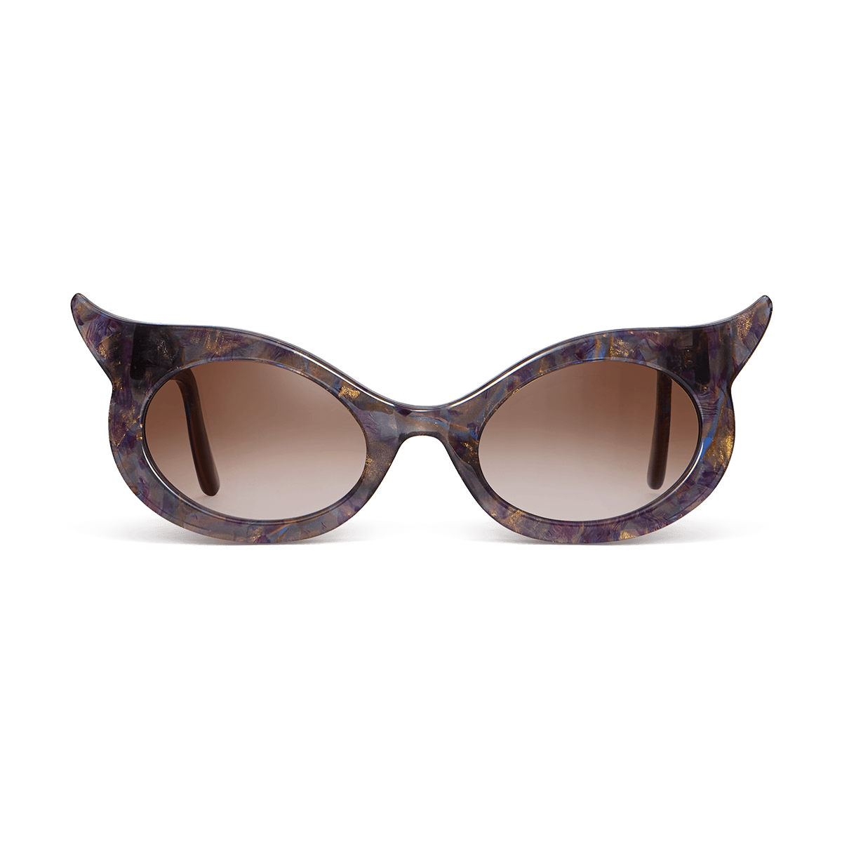 Sunglasses with upswept corners