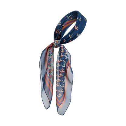 Silk scarf with signature floral print