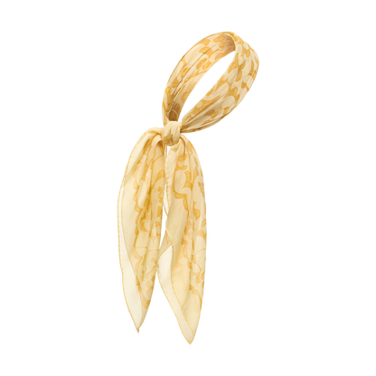 Silk scarf with a signature print