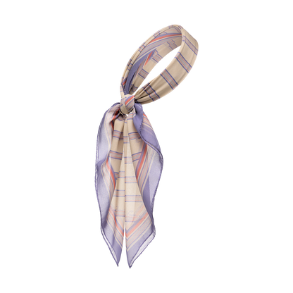 Silk scarf with a signature print