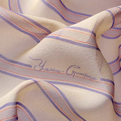 Silk scarf with a signature print