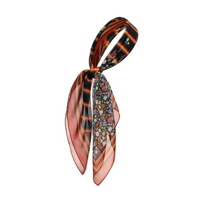 Silk scarf with signature floral print