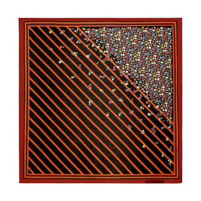 Silk scarf with signature floral print