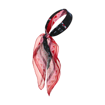 Silk scarf with a signature print