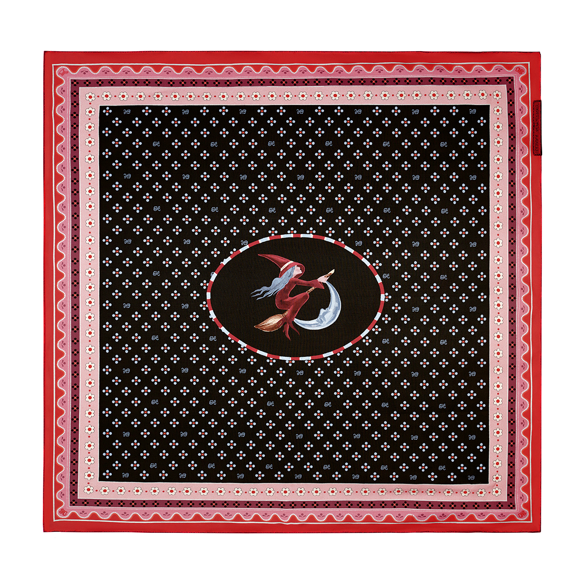 Silk scarf with a signature print