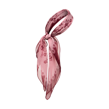 Silk scarf with a signature print