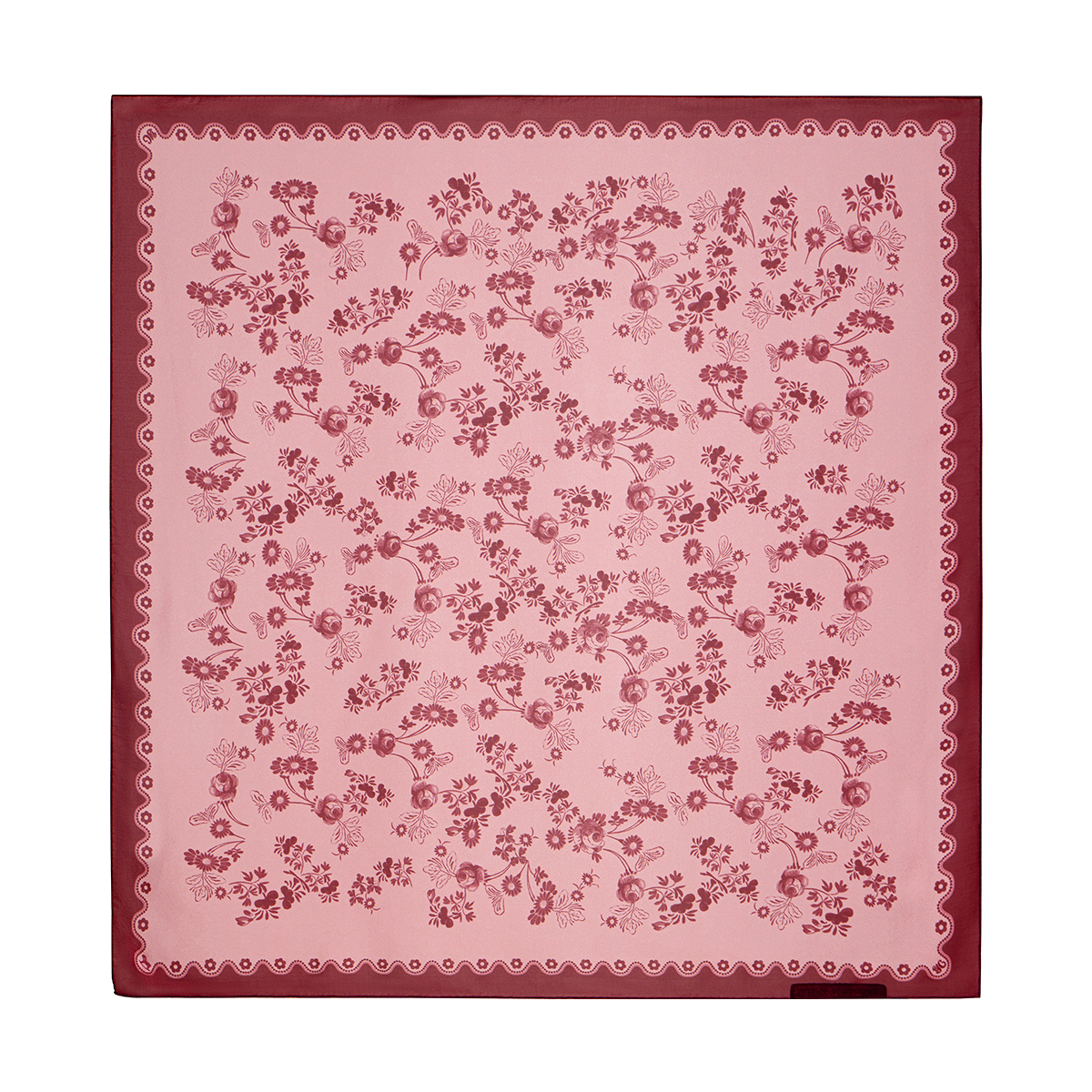 Silk scarf with a signature print