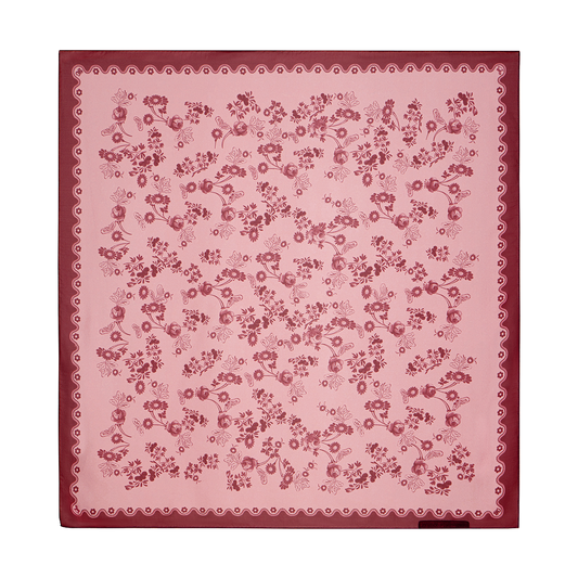 Silk scarf with a signature print