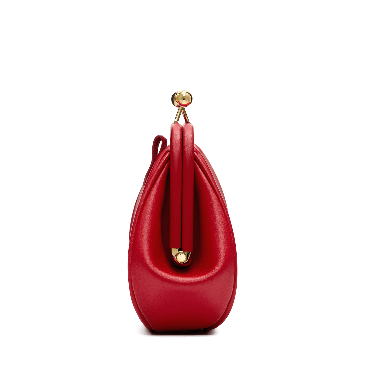 Leather mini bag with a signature print