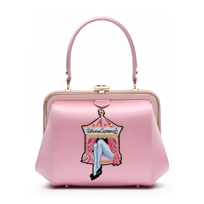 "Ira" satin and leather bag