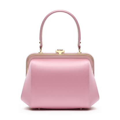 "Ira" satin and leather bag