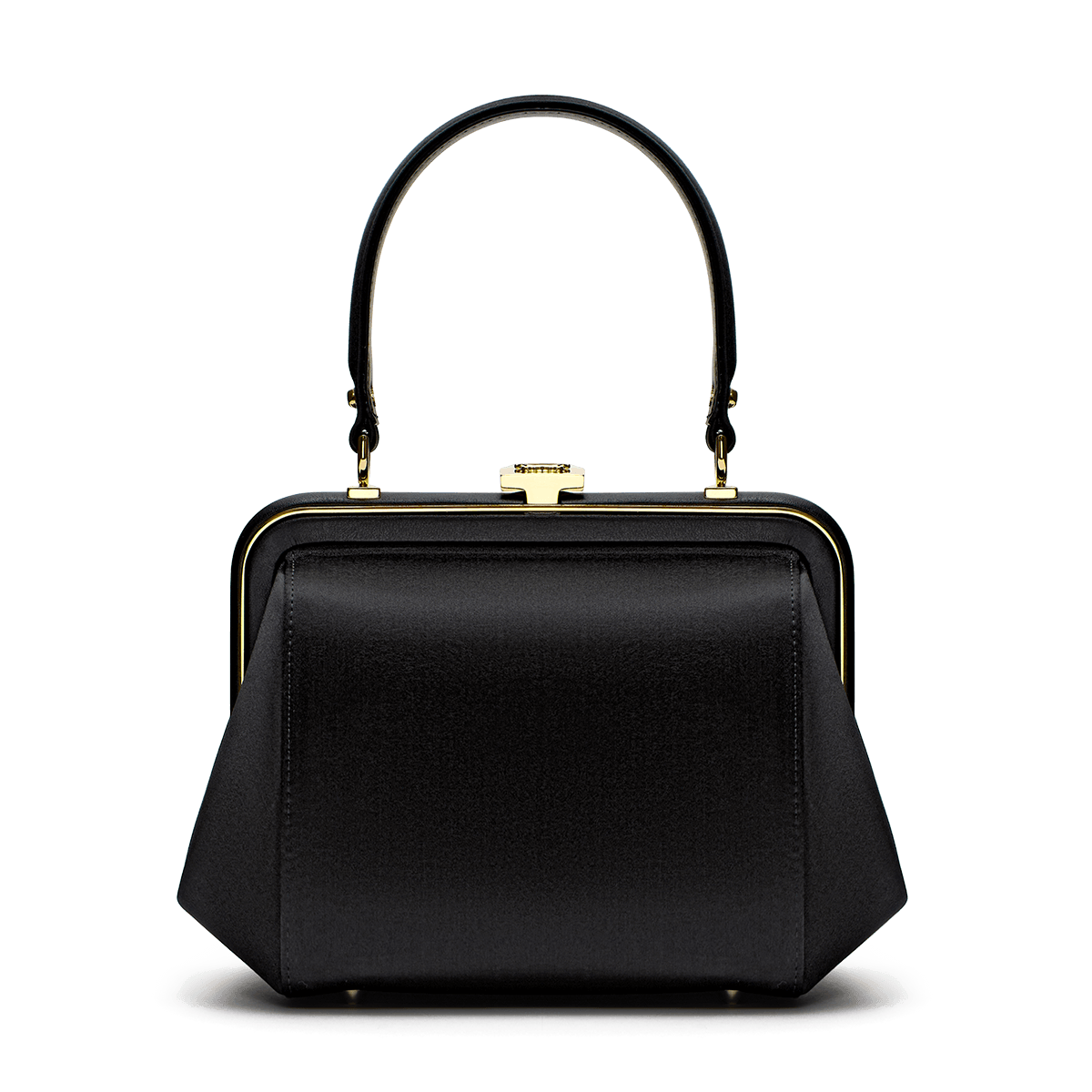 "Ira" satin and leather bag