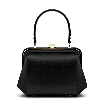 "Ira" satin and leather bag