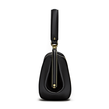 "Ira" satin and leather bag