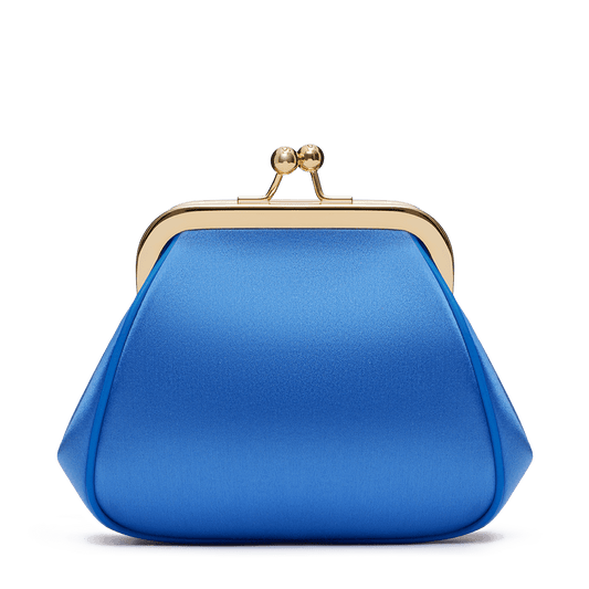 Silk satin and leather mini bag
