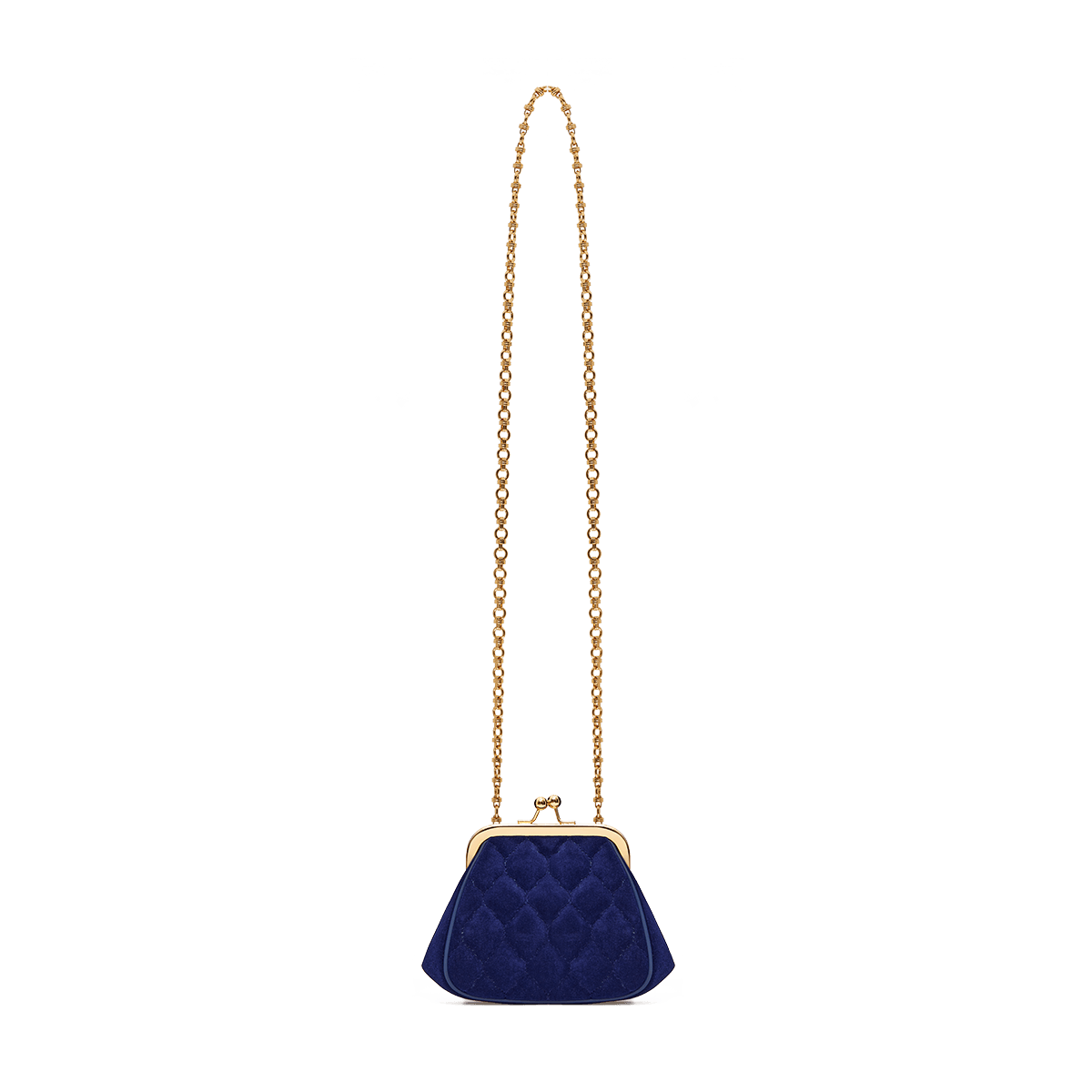 Silk velvet and leather mini bag