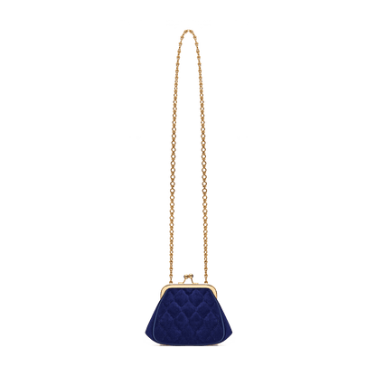 Silk velvet and leather mini bag