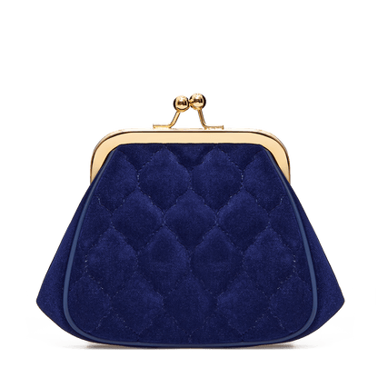 Silk velvet and leather mini bag