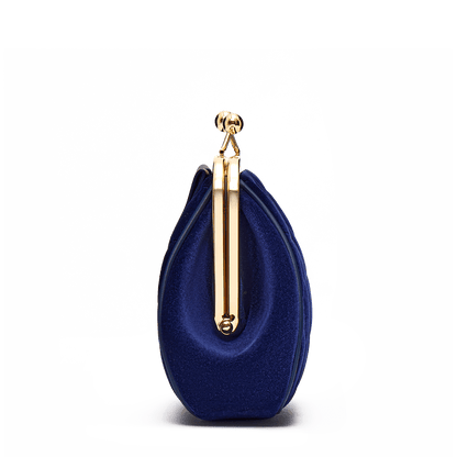 Silk velvet and leather mini bag