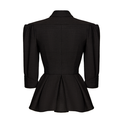 Wool peplum blouse