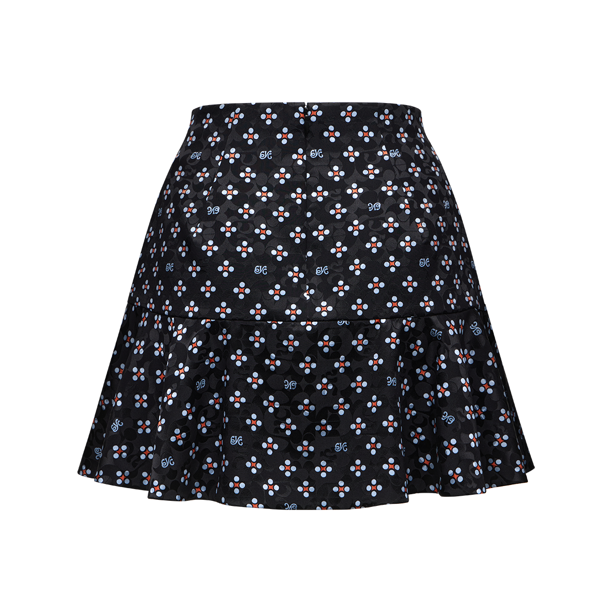 Mini skirt made of silk with a signature print