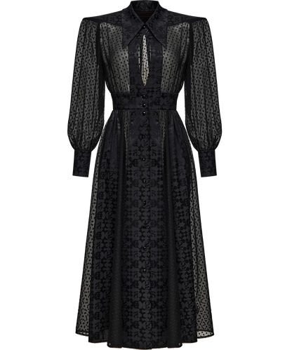 Silk fil coupé and jacquard dress