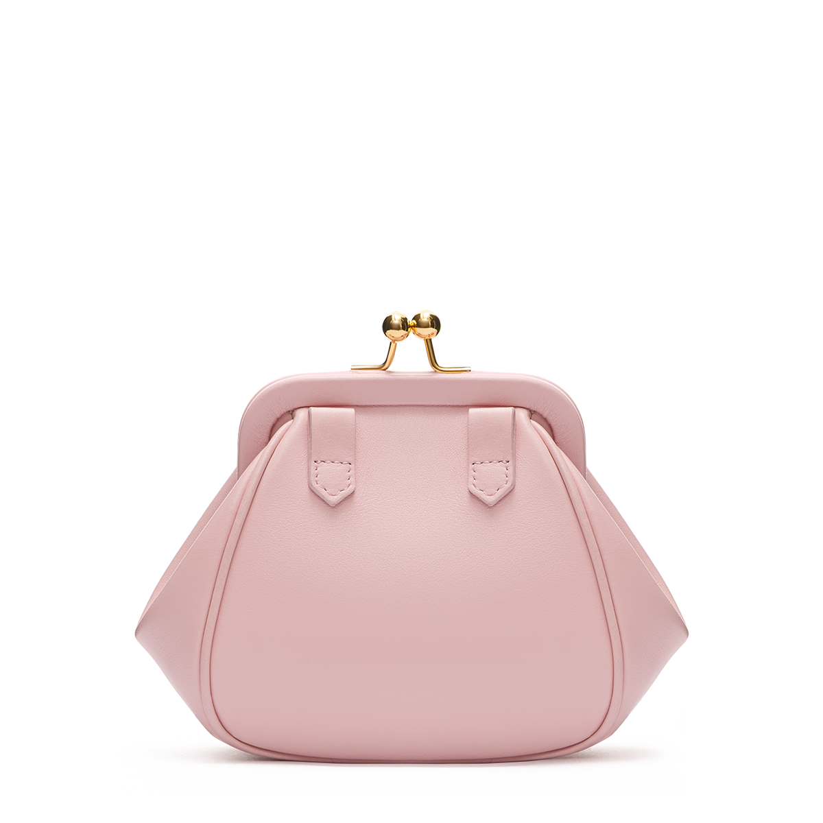 Leather mini bag with a signature print