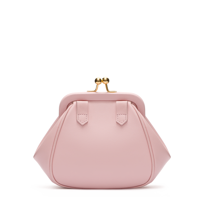 Leather mini bag with a signature print